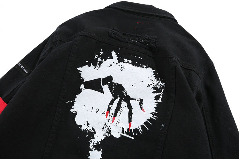 Frayed Denim jacket - RIGHTOUTFIT