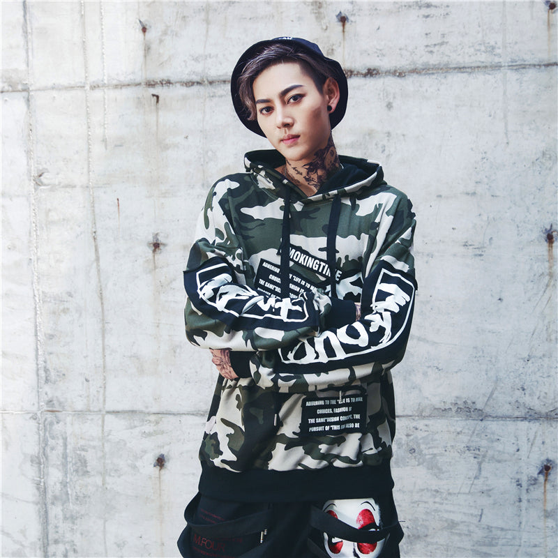 Applique oversized Pullover Hoodies - RIGHTOUTFIT