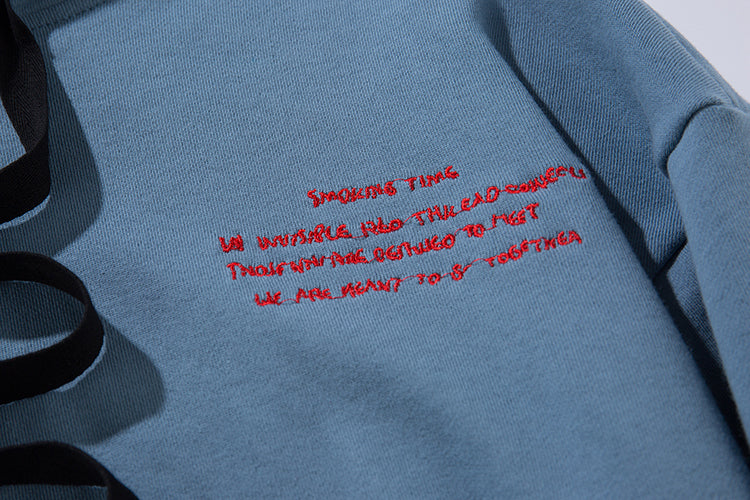 Striated Pullover Hoodie - RIGHTOUTFIT