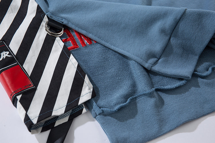 Striated Pullover Hoodie - RIGHTOUTFIT