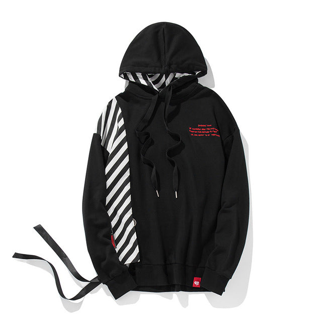 Striated Pullover Hoodie - RIGHTOUTFIT