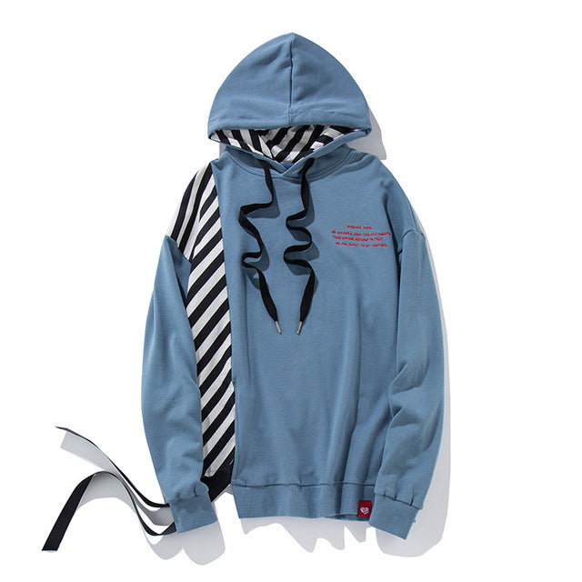 Striated Pullover Hoodie - RIGHTOUTFIT
