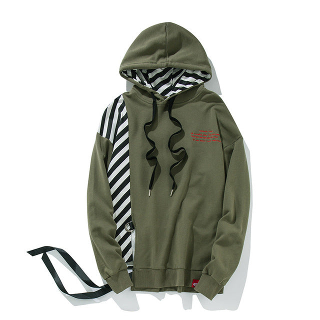 Striated Pullover Hoodie - RIGHTOUTFIT