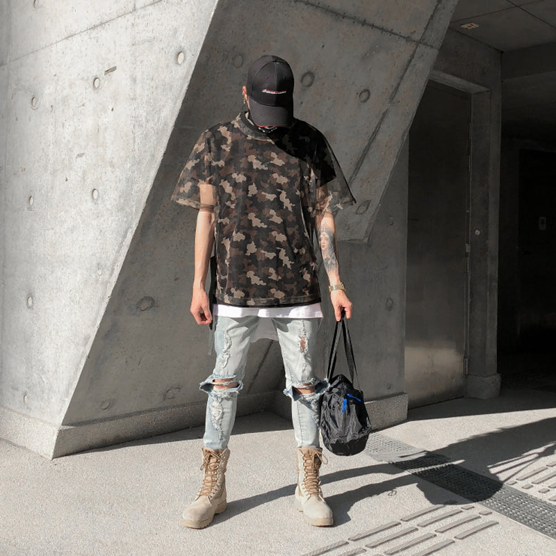 Mens Shirt camouflage shirt - RIGHTOUTFIT