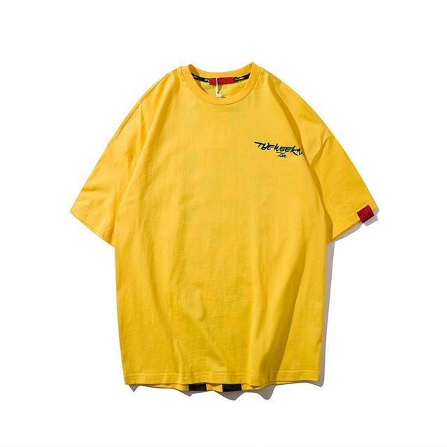 Back Squares Printing T-shirt - RIGHTOUTFIT