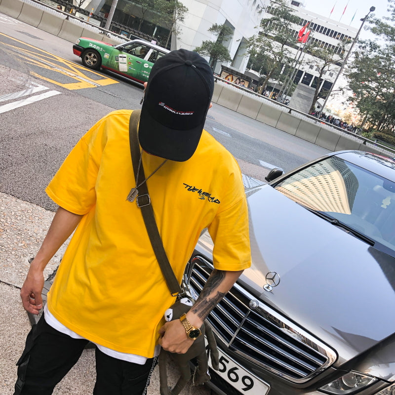 Back Squares Printing T-shirt - RIGHTOUTFIT