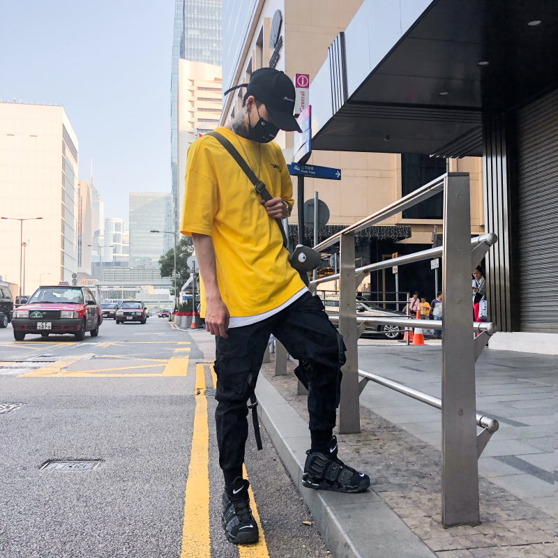 Back Squares Printing T-shirt - RIGHTOUTFIT