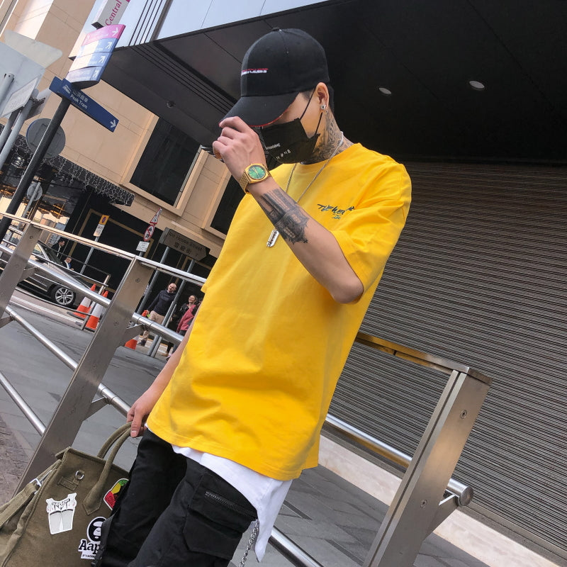 Back Squares Printing T-shirt - RIGHTOUTFIT