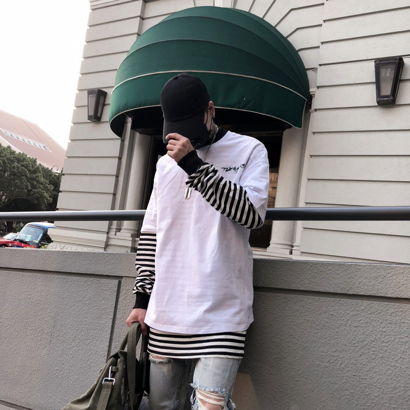 Back Squares Printing T-shirt - RIGHTOUTFIT