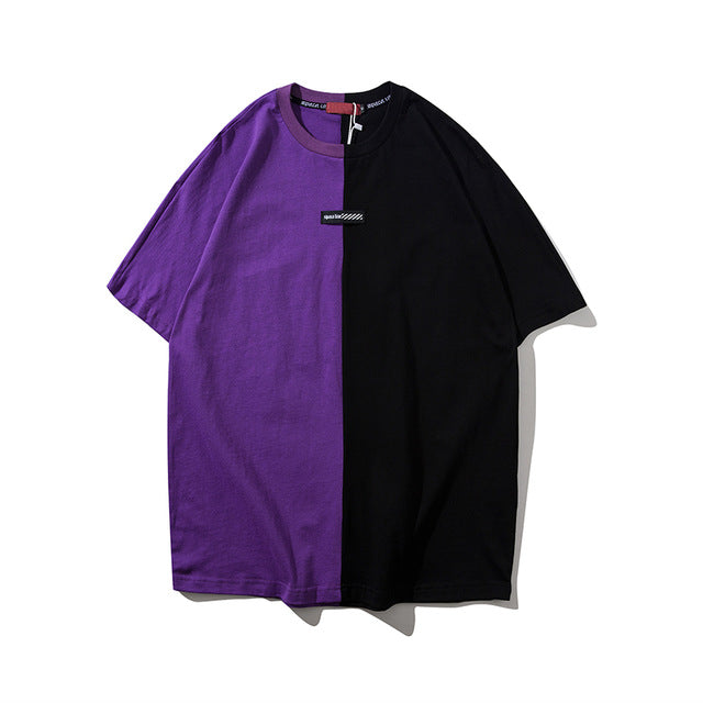 Two color letter T-shirt - RIGHTOUTFIT