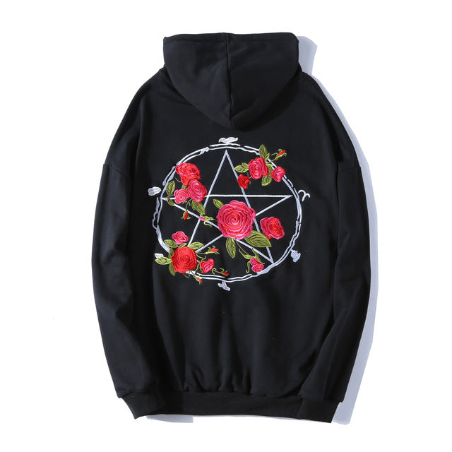Rose Embroidery star jacket - RIGHTOUTFIT