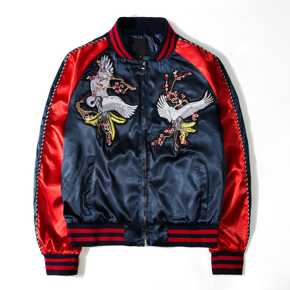 white fly Baseball Jacket - RIGHTOUTFIT