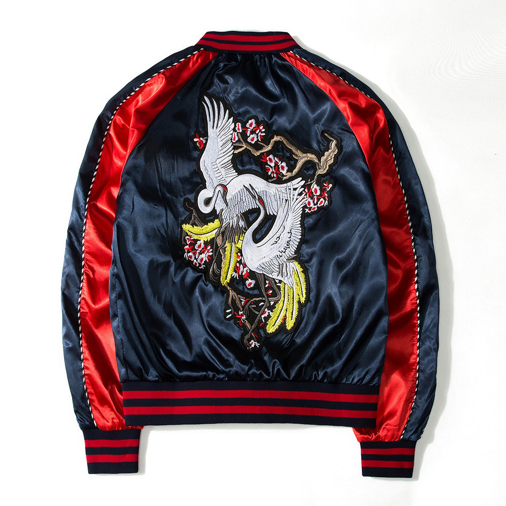 white fly Baseball Jacket - RIGHTOUTFIT