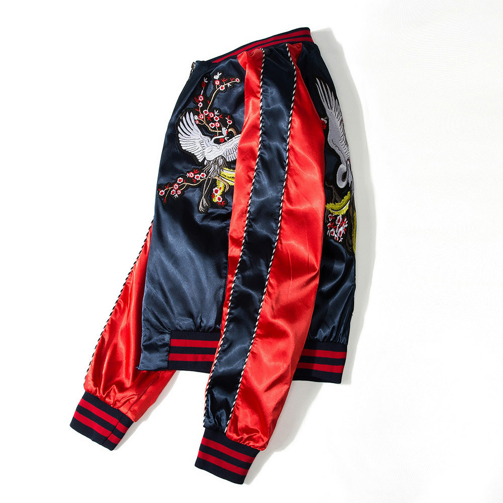white fly Baseball Jacket - RIGHTOUTFIT