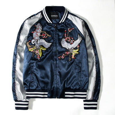white fly Baseball Jacket - RIGHTOUTFIT