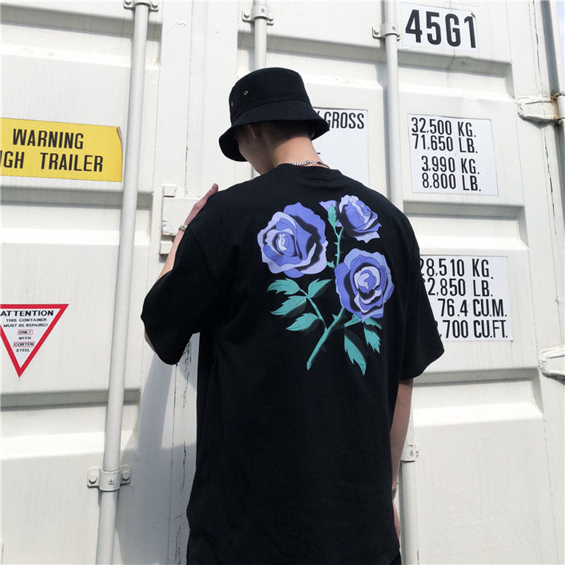 Purple flower tee - RIGHTOUTFIT