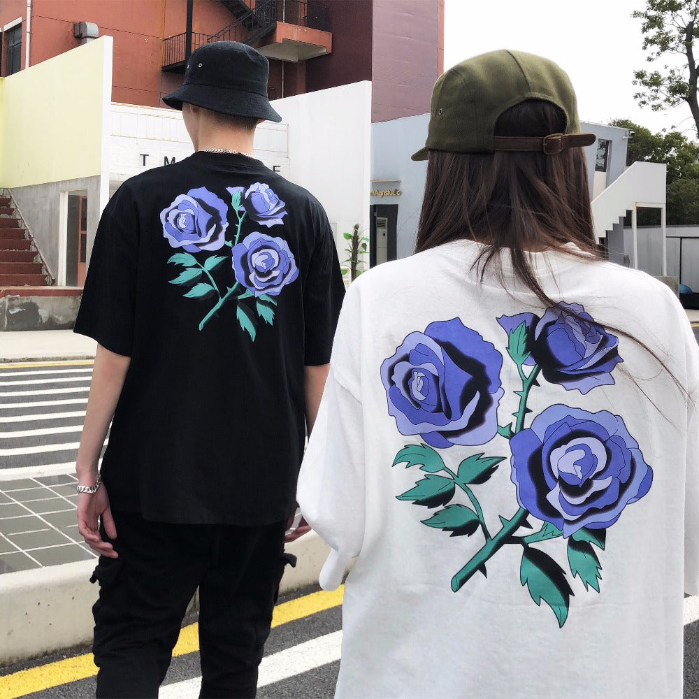 Purple flower tee - RIGHTOUTFIT