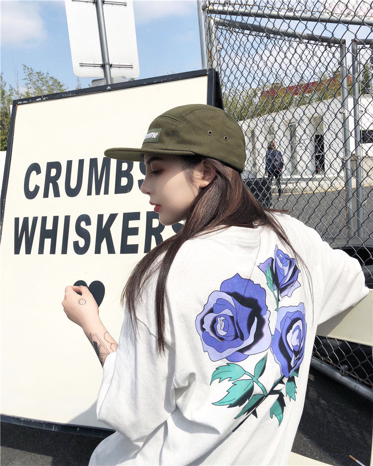 Purple flower tee - RIGHTOUTFIT