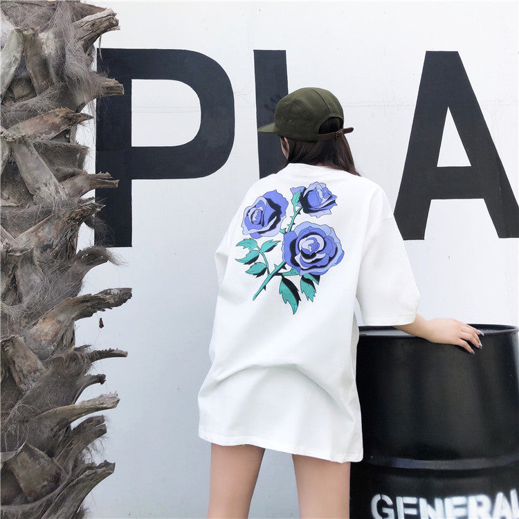 Purple flower tee - RIGHTOUTFIT