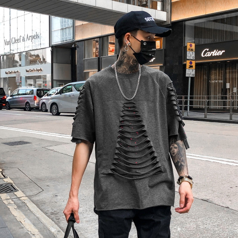 Dart stripped T-shirt - RIGHTOUTFIT