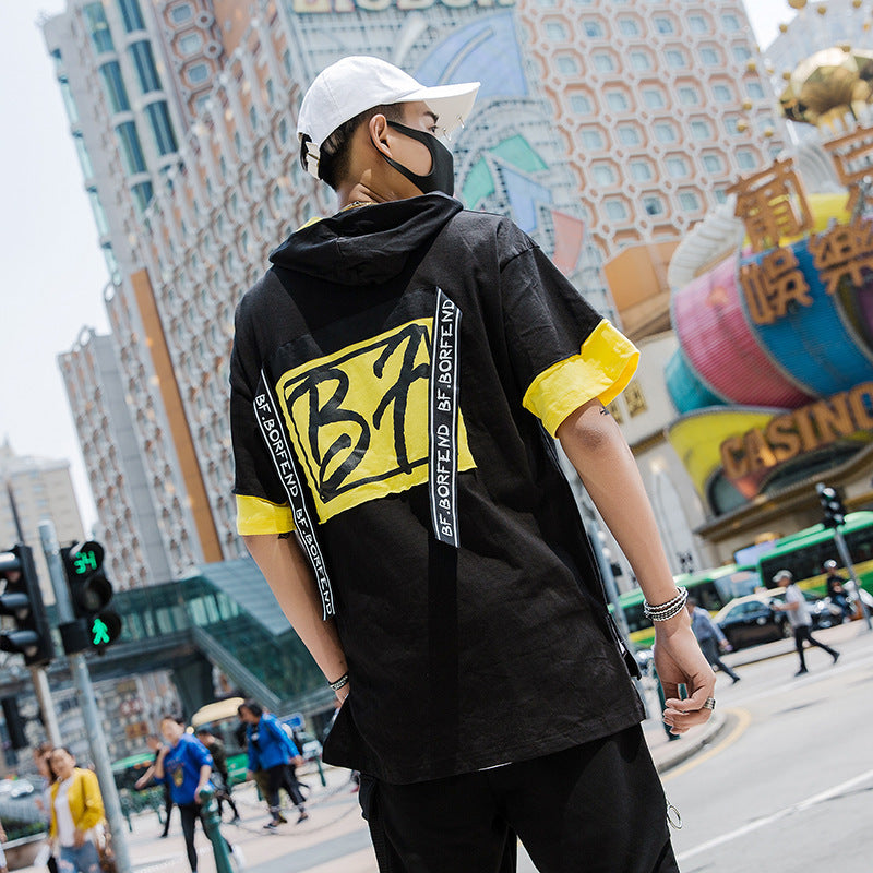 hooded t-shirts Men Tops Tees Shirts Man Clothing US Size S-XL - RIGHTOUTFIT