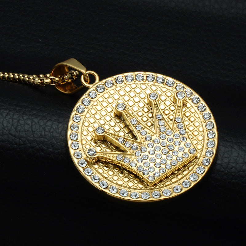 Iced out Zirconia Crown Necklaces - RIGHTOUTFIT