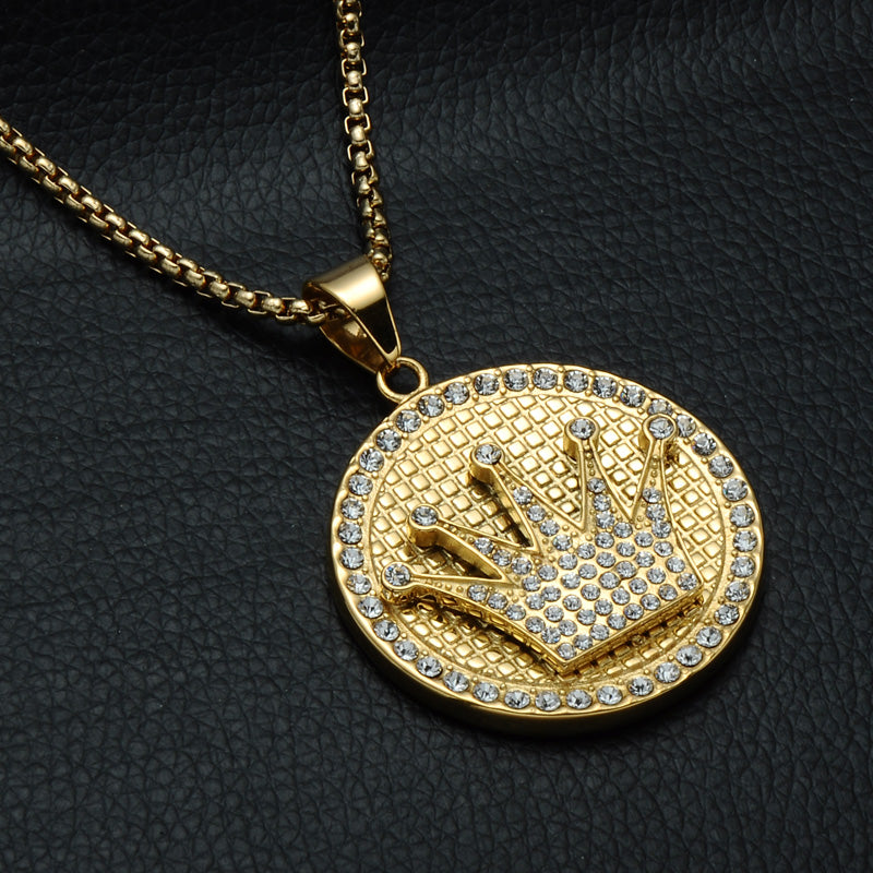 Iced out Zirconia Crown Necklaces - RIGHTOUTFIT