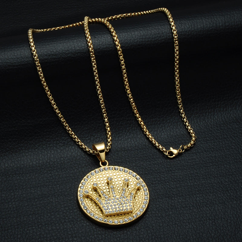 Iced out Zirconia Crown Necklaces - RIGHTOUTFIT