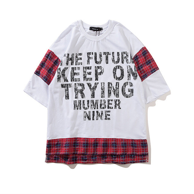 Grid Oversize T-Shirt - RIGHTOUTFIT