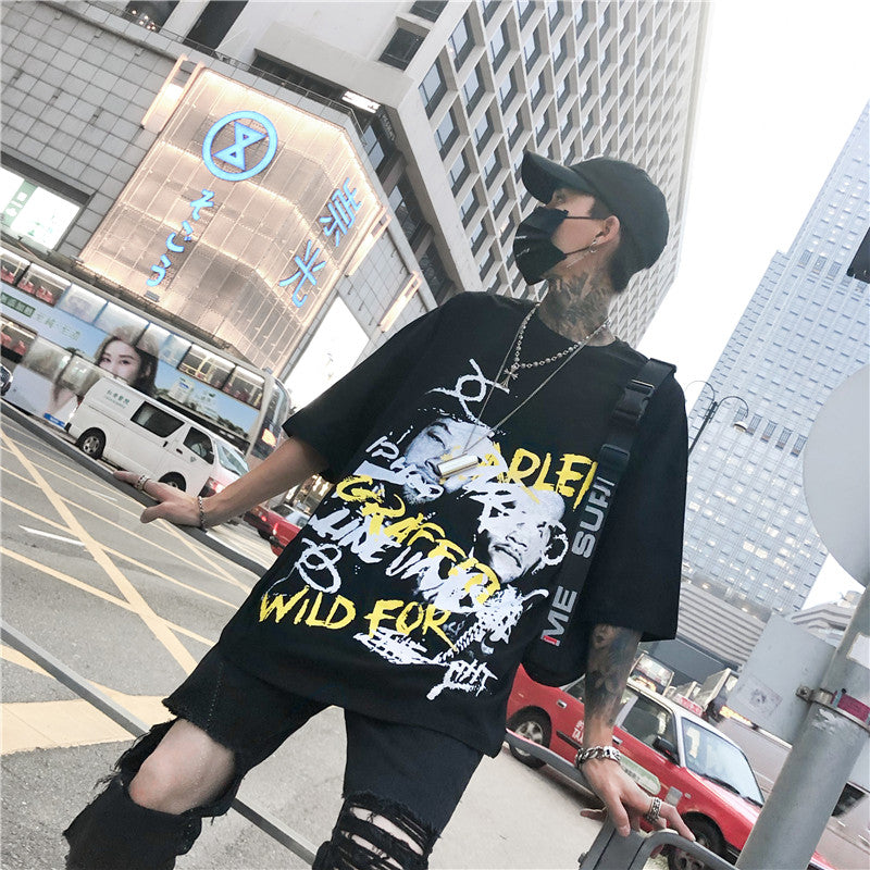 spray graffiti oversized T-shirt - RIGHTOUTFIT