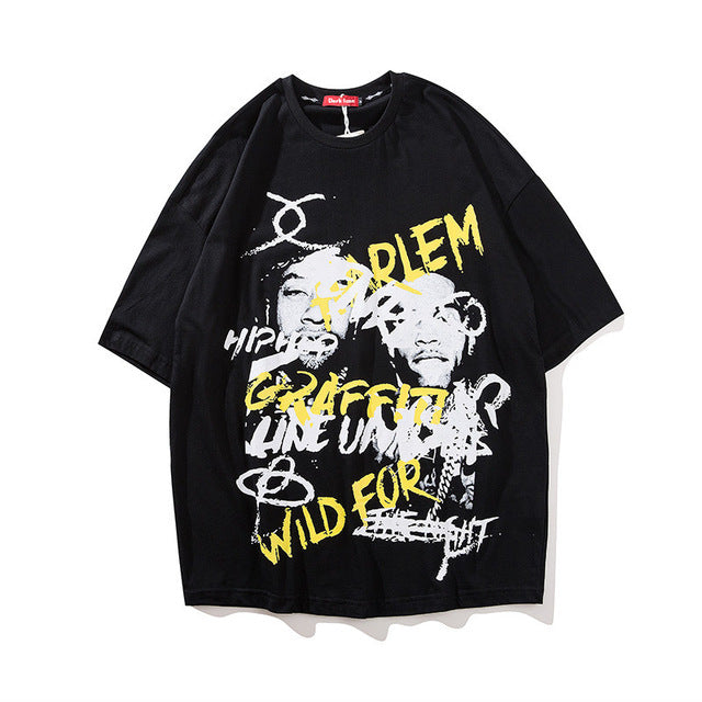spray graffiti oversized T-shirt - RIGHTOUTFIT