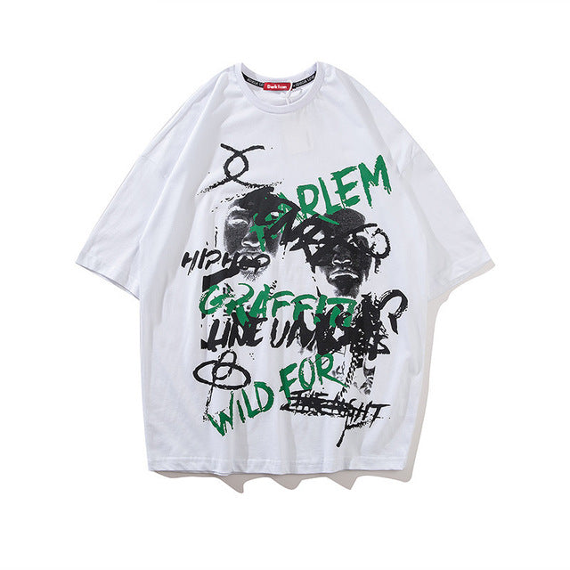 spray graffiti oversized T-shirt - RIGHTOUTFIT
