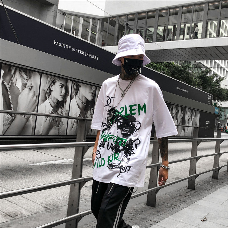 spray graffiti oversized T-shirt - RIGHTOUTFIT