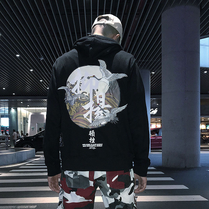 flying Crane hoodie - RIGHTOUTFIT
