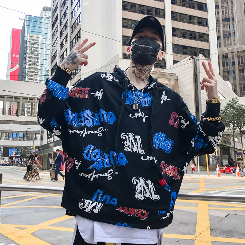 Splash-ink Graffiti Hoodie - RIGHTOUTFIT