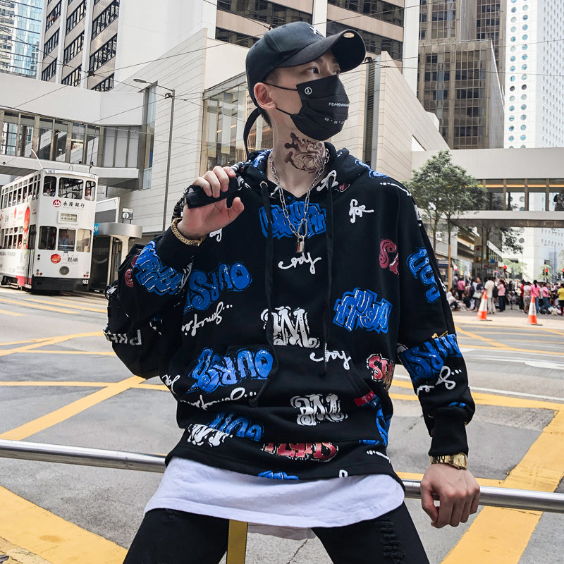 Splash-ink Graffiti Hoodie - RIGHTOUTFIT