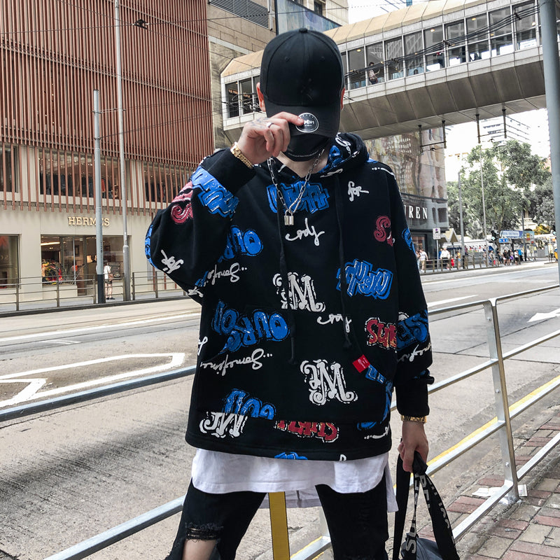 Splash-ink Graffiti Hoodie - RIGHTOUTFIT