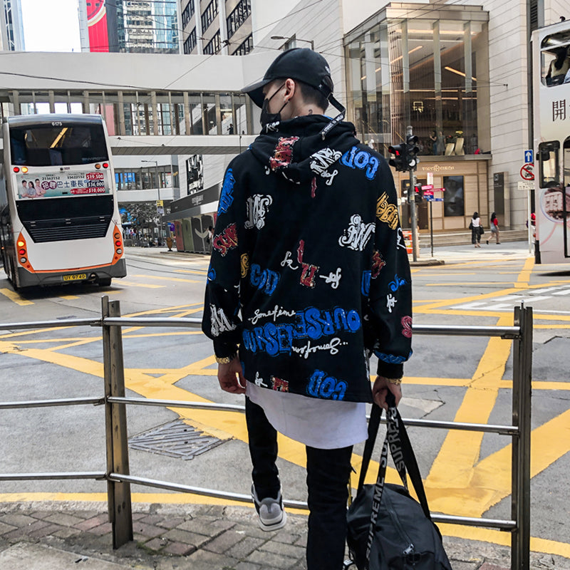 Splash-ink Graffiti Hoodie - RIGHTOUTFIT