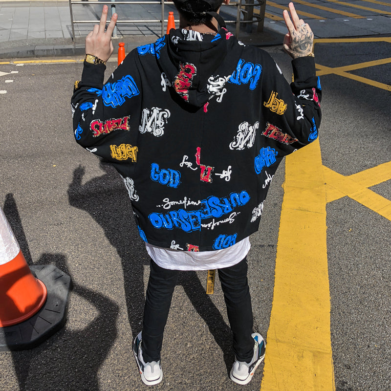 Splash-ink Graffiti Hoodie - RIGHTOUTFIT