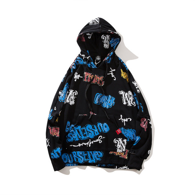 Splash-ink Graffiti Hoodie - RIGHTOUTFIT