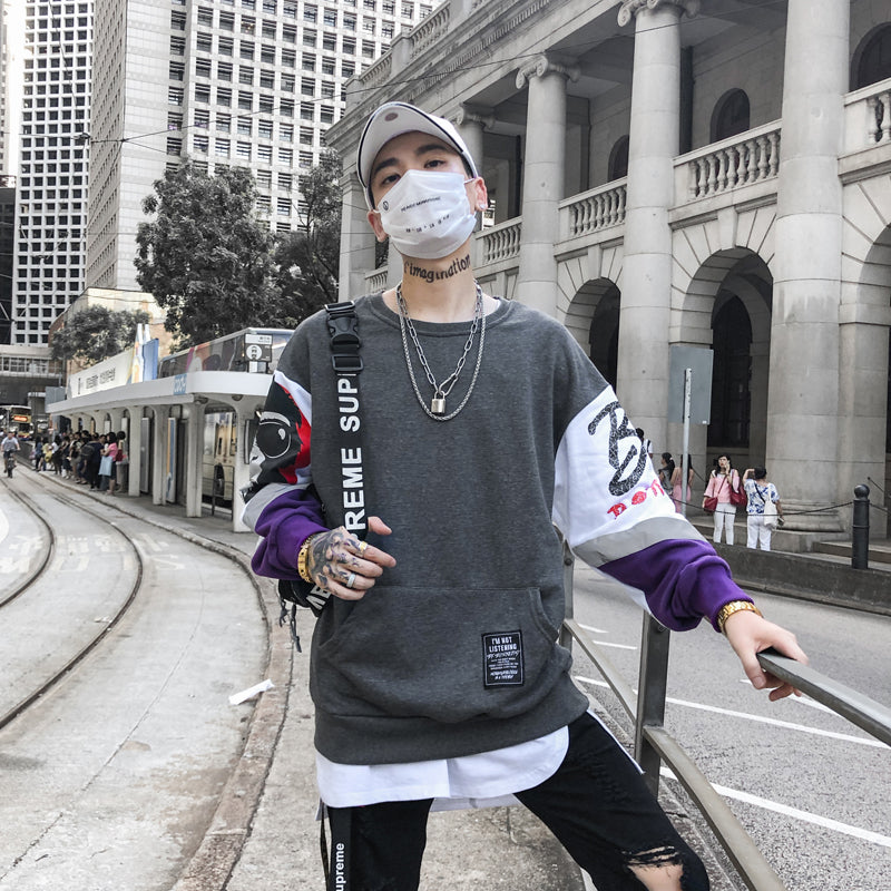 Monkey Head Graffiti Oversize Sweatshirt - RIGHTOUTFIT