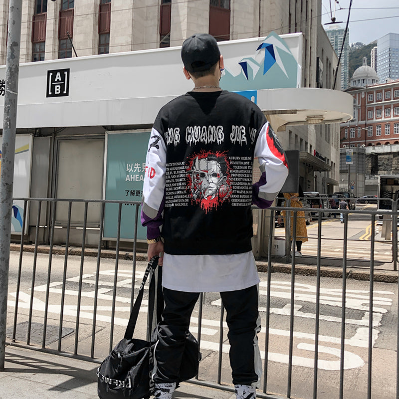 Monkey Head Graffiti Oversize Sweatshirt - RIGHTOUTFIT