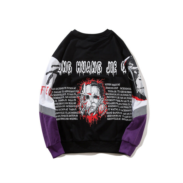 Monkey Head Graffiti Oversize Sweatshirt - RIGHTOUTFIT