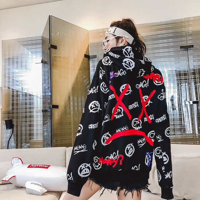 X  frown Hoodies - RIGHTOUTFIT