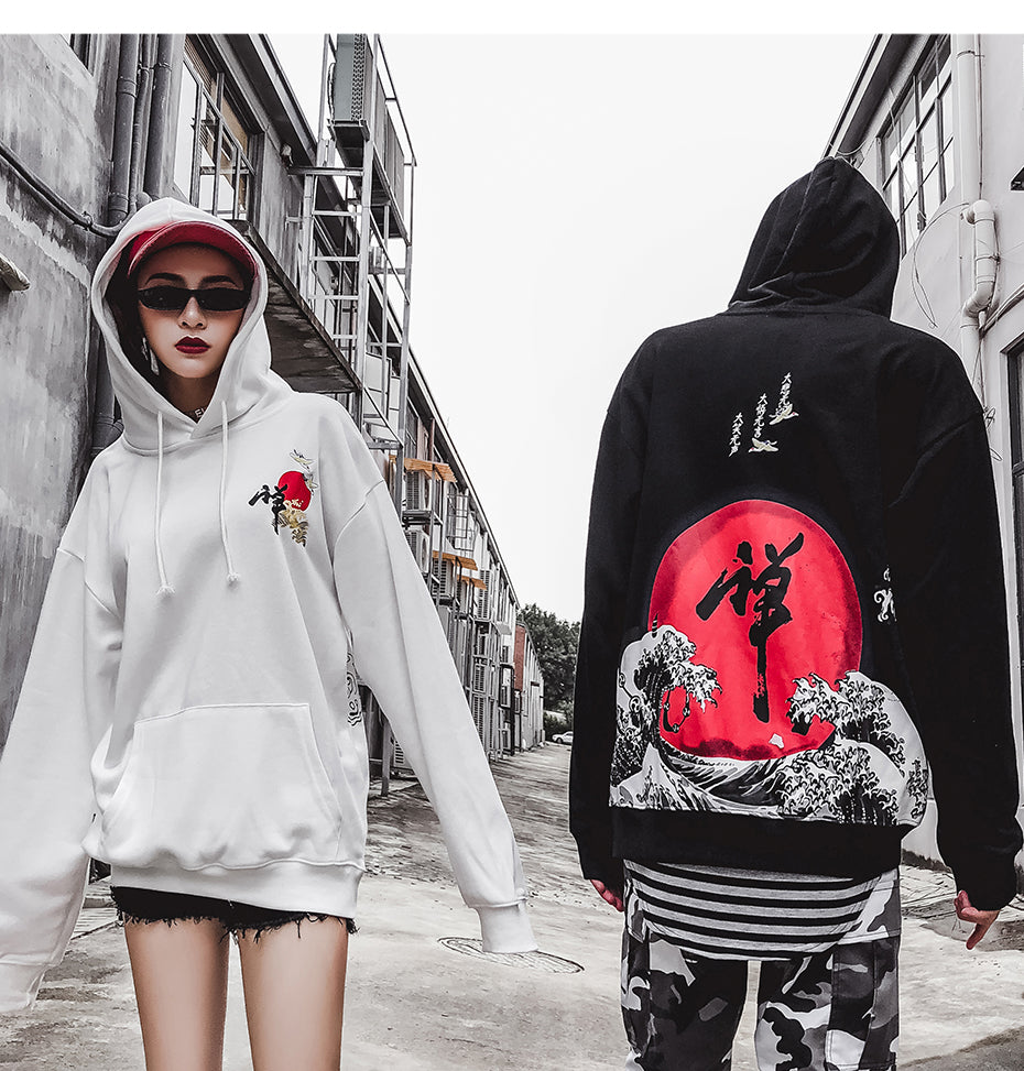 Letter Wave Hoodies - RIGHTOUTFIT