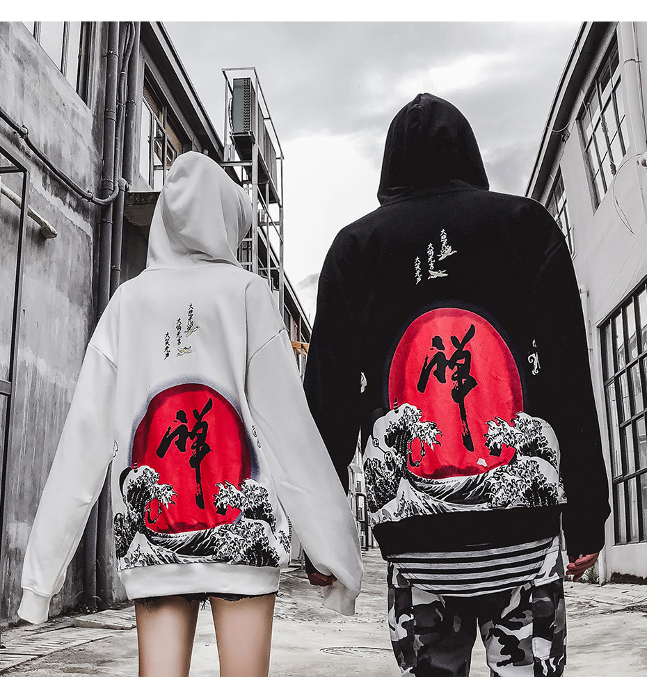 Letter Wave Hoodies - RIGHTOUTFIT