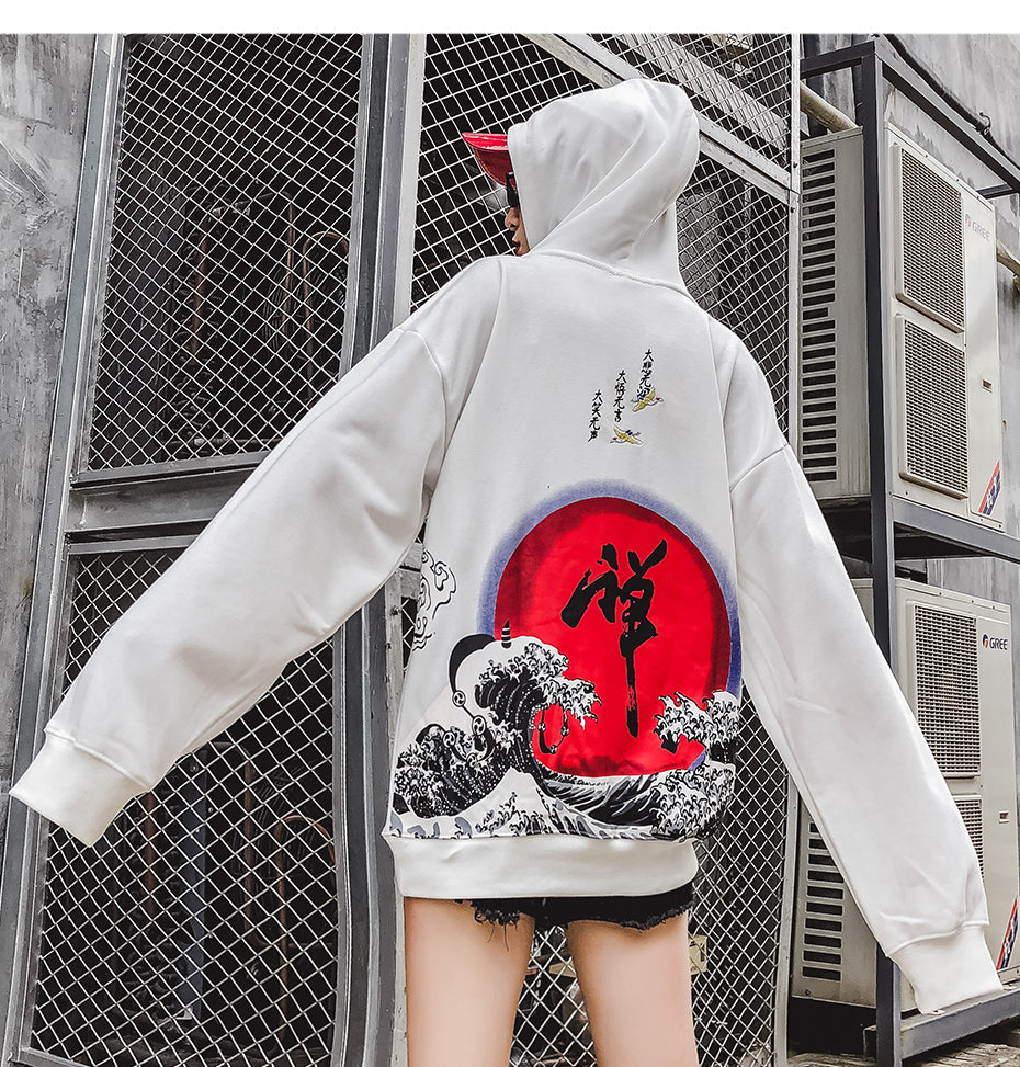 Letter Wave Hoodies - RIGHTOUTFIT