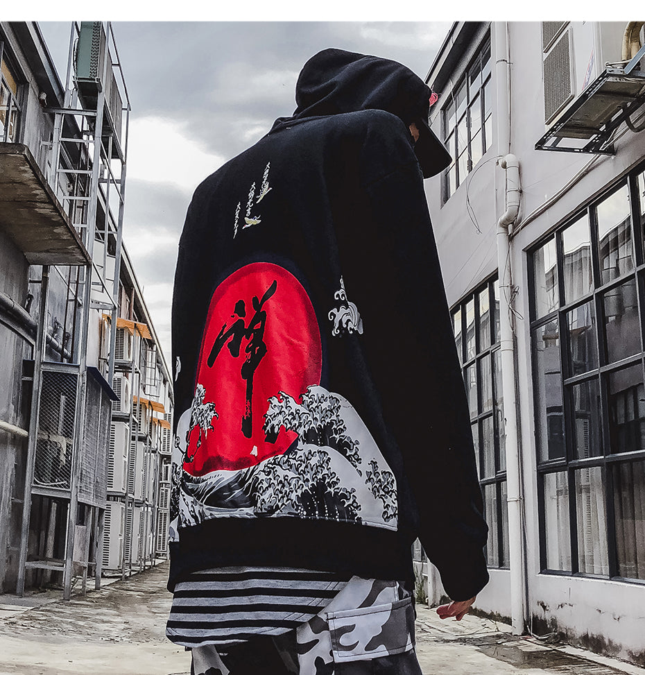 Letter Wave Hoodies - RIGHTOUTFIT