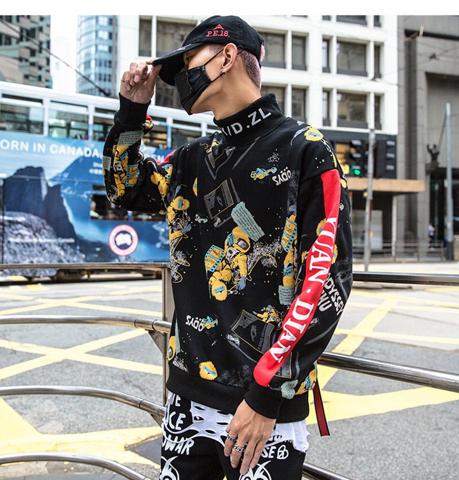 Turtleneck Ribbon Sweatshirt - RIGHTOUTFIT