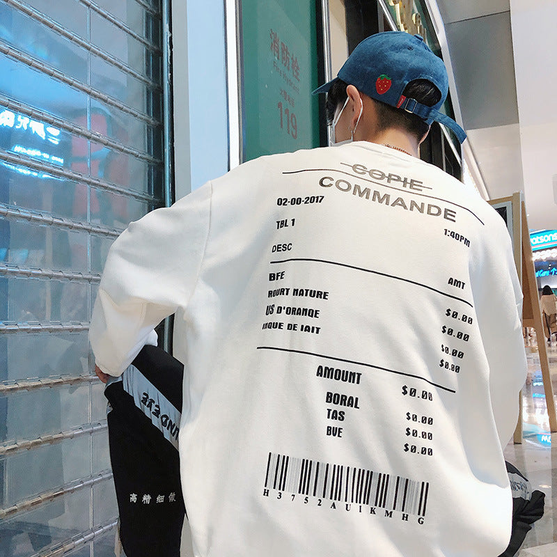 Receipt Sweatshirt - RIGHTOUTFIT
